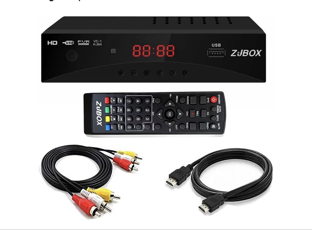 Digital TV Converter Box 1080P ATSC Tuner HDMI USB DVR Remote